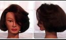 How to: Cut hair so it CURLS under with no heat, Cut classic bob undercut layering hair tutorial