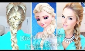 Volumised French Braid Hair Tutorial ~ Frozen Elsa