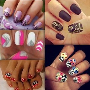 Since we all know I cannot operate a single piece of technology or take a decent picture, I gathered some of my favourite nail art designs in a cute collage! I will defiantly be going back to these for inspiration as I am constantly creating new nail art! :) 