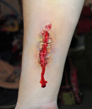 Bloody infectious wound FX Makeup