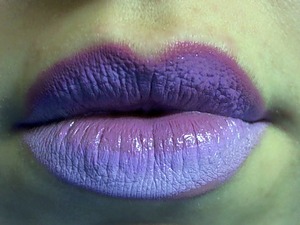 Used D'lilac and Airborne Unicorn to create a Lip Ombre effect