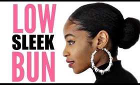 Sleek Low Bun on Natural Hair