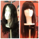 Before and After Razor Fringe Cut and Style
