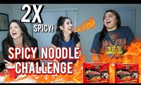 Spicy Noodle Challenge 2X SPICY! | SO SPICY IT'S IMPOSSIBLE??!