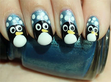 Penguin Nails | Mary S.'s (SwatchAndLearn) Photo | Beautylish