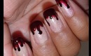 Bloody French Tip Nails - Twilight Inspired