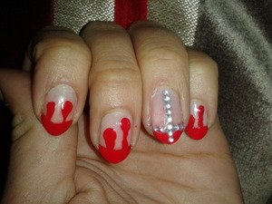 my nails I just done, didn't realise blood nails were sooo easy. 