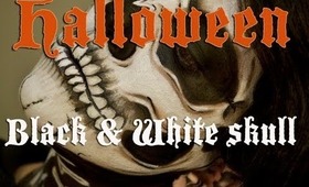 Halloween. Black and White Skull