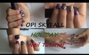 HOLIDAY NAIL TUTORIAL and HOW-TO: Business card french nails - Magnetic Nail Polish, OPI Skyfall