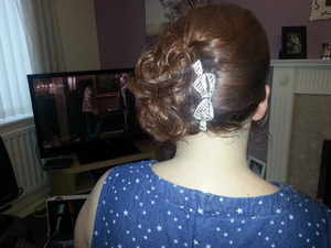 updo for a wedding guest