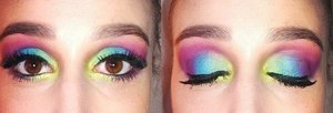 My friend did this awesome eye makeup for me. Just messing around with different colors and shades. 