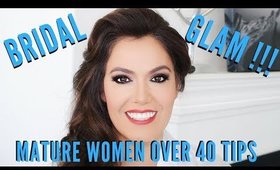 Bridal Wedding Day Glam Makeup and Hair for Women over 40 by Mathias4Makeup