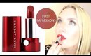 $30 LIPSTICK ??!  LUXURY MARC JACOBS LE MARC LIP CRÉME IN SO ROUGE |  FIRST IMPRESSIONS