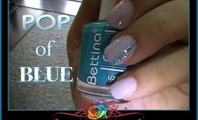 POP of Blue Nail Polish on Natural Nails :::... ☆ Jennifer Perez of Mystic Nails Nail Art ☆