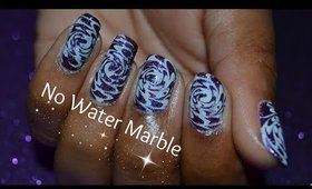 Water Marble May 2017 #6 | Water Marble Nail Art Tutorial Using NO WATER!