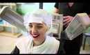 Dyeing My Hair From Brown to PLATINUM Blonde!