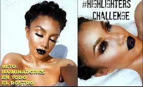 RETO: Maquillaje con ILUMINADORES / FULL FACE USING ONLY HIGHLIGHTERS CHALLENGE | auroramakeup