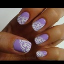lavender lace nails 