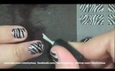 Easy DIY Bling Zebra Nails