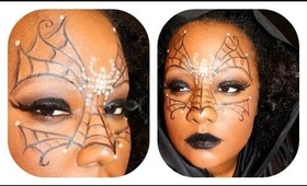 Halloween makeup Tutorial: Spider Web Mask