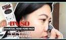 DAISO Charcoal Nose Pore Pack - First Impression Demo & Review | PHILIPPINES