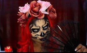 Half Skull Make up tutorial - Queenii Rozenblad