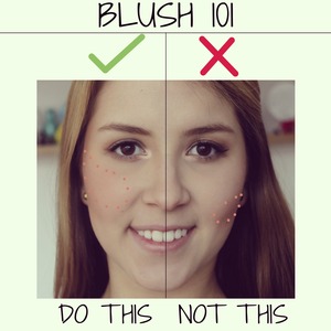 Blush 101. Do this not this when applying a light blush 