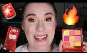TACO BELL INSPIRED MAKEUP 🔥 Huda Beauty Neon Orange Palette Look 🧡