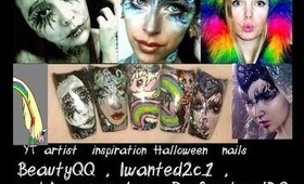 Hallowen nails - inspiration YT artist , Mesi Nail Art