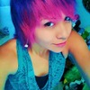 pink and purple hair short
