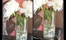 DIY: Faux "Water" Flower Arrangement