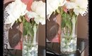 DIY: Faux "Water" Flower Arrangement