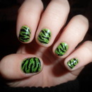 Green Zebra Nails