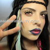 Modern Hippie Makeup With Tie Dye Lips 
