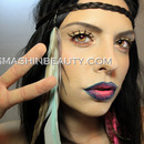 Modern Hippie Makeup With Tie Dye Lips 