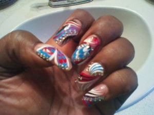 red white and blue..patriotic inspired 