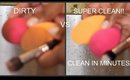 DEMO:CLEANING SPONGES/BRUSHES FAST & CHEAP |survivingbeauty2