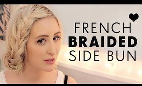 French Braided Side Bun Hair Tutorial