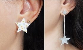 DIY Dainty and Sparky Stars Polymer Clay Earrings
