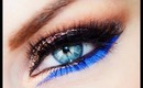 Festive arabic golden sapphire eyes makeup (with Makeup Geek eyeshadows)