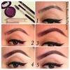step by step natural purple brows