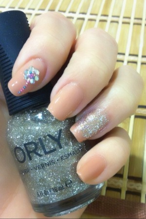 Fun girly natural pink with a touch of sparkles.