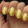 Golden Striping Tape Manicure
