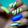 Lime Crime / China Glaze / Matte Finish Top Coat / YELLOW AND BLUE  MANICURE