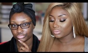 Get Ready with Me | Neutral Glitter Glam | Makeupd0ll