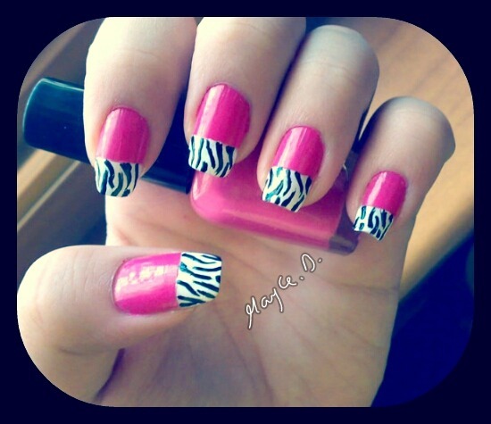 pink zebra nails | Mayce D.'s Photo | Beautylish