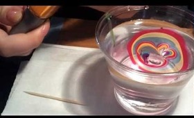 Nail Design - EASY Rainbow Water Marbling