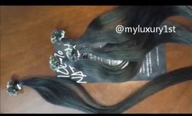 Double Drawn U tip Hair | Brazilian Virgin Remy | Grey Strands