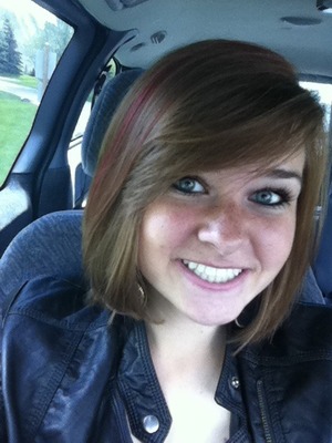 went short and brown with red streaks in my hair.