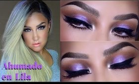 Maquillaje Spot light en  LILA  (productos nuevos) / LiLIAC halo makeup tutorial| auroramakeup